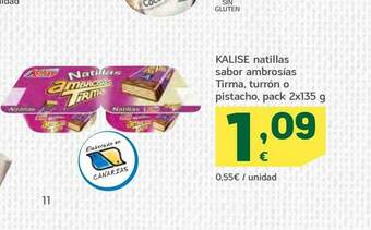 HiperDino Kalise Natillas Sabor Ambrosias Tirma Turrón O Pistacho oferta