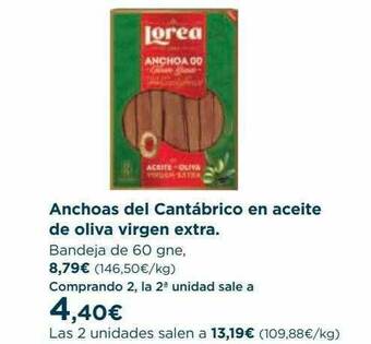 Hipercor Anchoas Del Cantábrico En Aceite De Oliva Virgen Extra oferta
