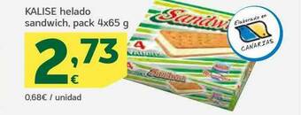 HiperDino Kalise Helado Sandwich oferta