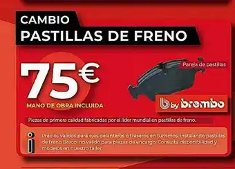 MotorTown Cambio Pastillas De Freno By Brembo oferta