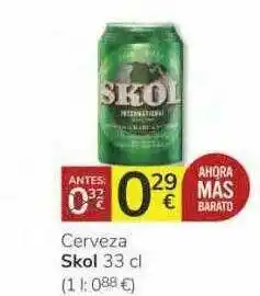 Supermercados Charter Cerveza Skol 33cl oferta