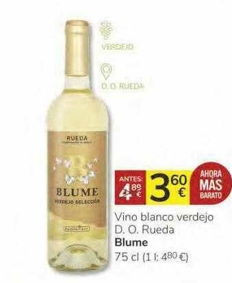 Supermercados Charter Vino Blanco Verdejo D. O Rueda Blume oferta