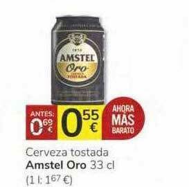 Supermercados Charter Cerveza Tostada Amstel Oro oferta