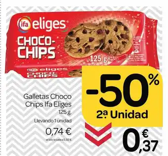 Supermercados El Jamón -50% 2a Unidad Galletas Choco Chips Ifa Eliges oferta