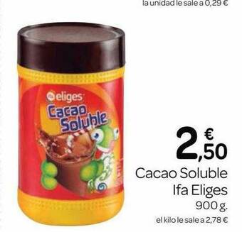 Supermercados El Jamón Cacao Soluble Ifa Eliges oferta