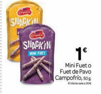 Supermercados El Jamón Mini Fuet O Fuet De Pavo Campofrío oferta