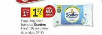 Supermercados Charter Papel Higiénico Húmedo Scottex Fresh oferta