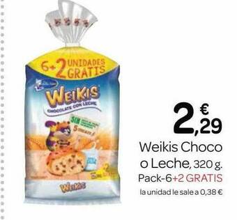 Supermercados El Jamón Weikis Choco O Leche oferta
