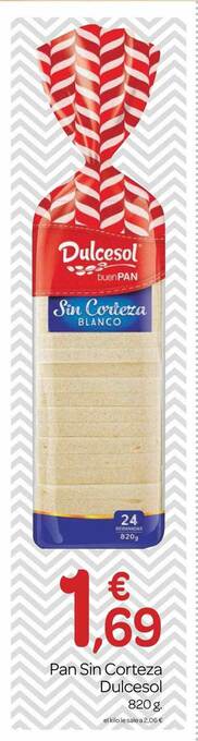 Supermercados El Jamón Pan Sin Corteza Dulcesol oferta
