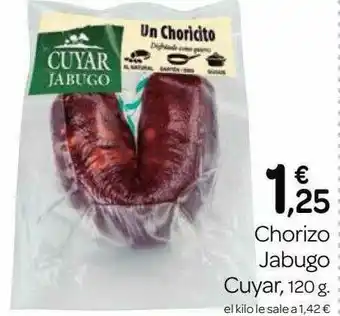 Supermercados El Jamón Chorizo Jabugo Cuyar oferta