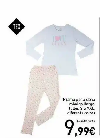 Andorra 2000 Pijama Per A Dona Màniga Llarga Tex oferta