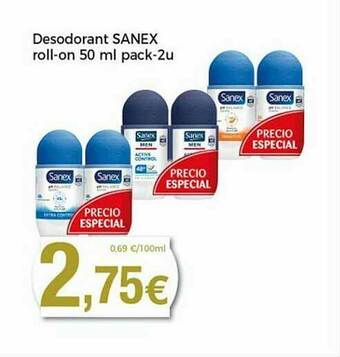 Supermercats Jespac Desodorant Sanex Roll-on oferta
