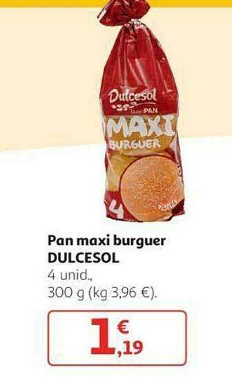 Alcampo Pan Maxi Burguer Dulcesol oferta
