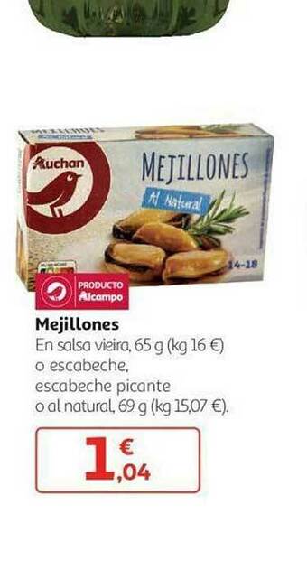 Alcampo Mejillones oferta