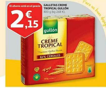 Alcampo Galletas Creme Tropical Gullón oferta