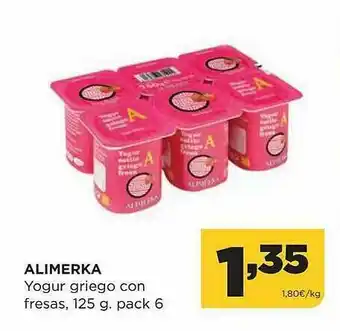Alimerka Alimerka Yogur Griego Con Fresas oferta