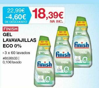 Costco Finish Gel Lavavajillas Eco 0% oferta