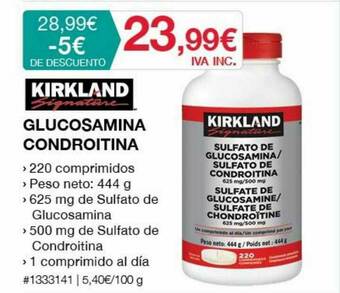 Costco Kirkland Glucosamina Condroitina oferta
