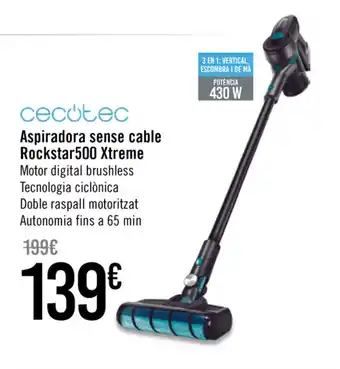 Carrefour Cecotec Aspiradora sense cable Rockstar500 Xtreme oferta