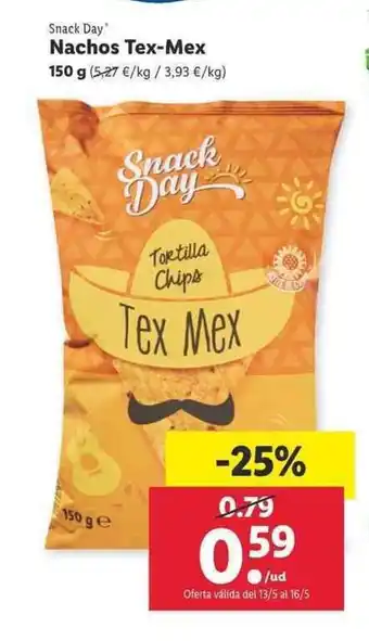 Lidl Snack Day Nachos Tex-Mex 150g oferta