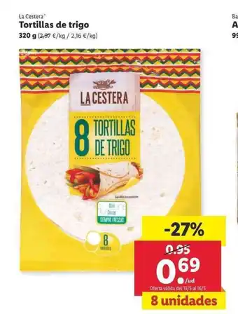 Lidl La Cestera Tortillas de Trigo 320g oferta