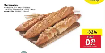 Lidl Barra rústica aprox. 250g oferta