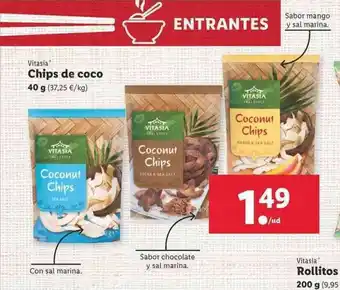 Lidl Vitasia Chips de coco 40g oferta