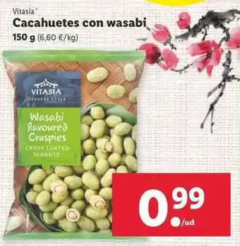 Lidl Vitasia Cacahuetes con wasabi 150g oferta