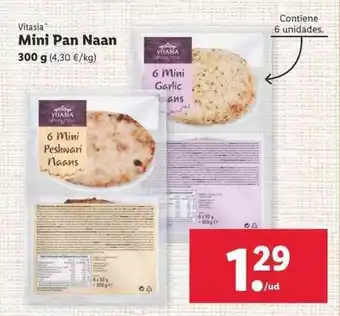 Lidl Vitasia Mini Pan Naan 300g oferta
