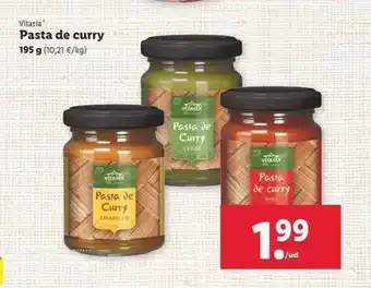 Lidl Vitasia Pasta de curry 195g oferta