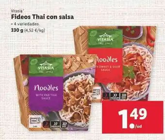 Lidl Vitasia Fideos Thai con salsa 330g oferta