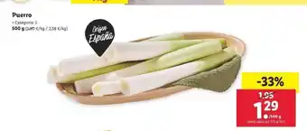 Lidl Puerro 550g oferta