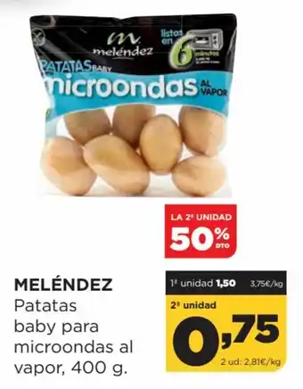 Alimerka Meléndez Patatas Baby Para Microondas Al Vapor, 400 g. oferta