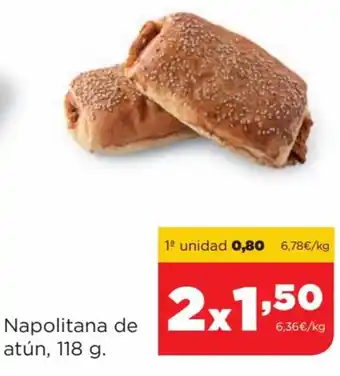 Alimerka Napolitana de Atún, 118 g. 2x oferta