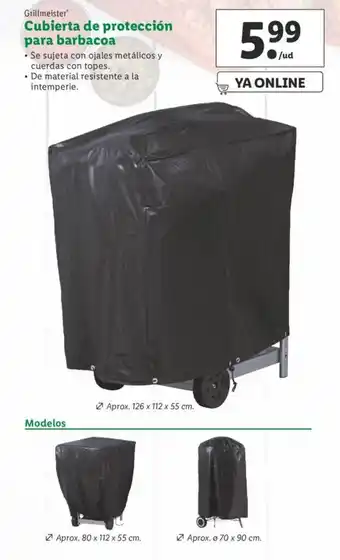 Lidl Grillmeister Cubierta de protección para barbacoa oferta