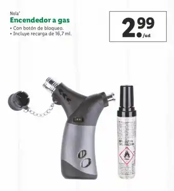 Lidl Nola Encendedor a gas oferta