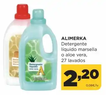 Alimerka Alimerka Detergente Líquido Marsella o Aloe Vera, 27 Lavados oferta
