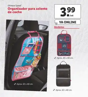 Lidl Ultimate Speed Organizador para asiento de coche oferta