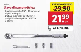 Lidl Walter Llava dinamométrica 1/2" oferta