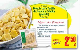 Abordo Mezcla Para Tortilla De Patata Y Cebolla oferta