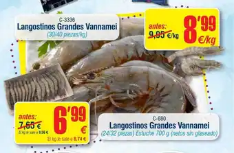Abordo Langostinos Grandes Vannamei Langostinos Grandes Vannameis oferta