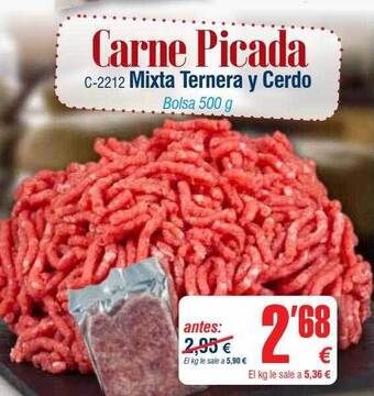 Abordo Carne Picada Mixta Ternera Y Cerdo oferta