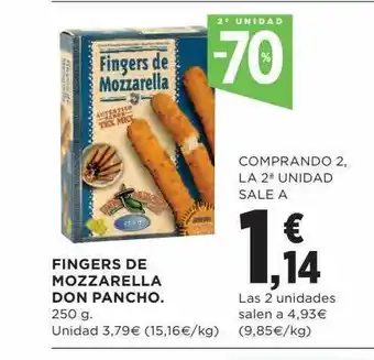 El Corte Inglés 2a Unidad -70% Fingers De Mozzarella Don Pancho oferta