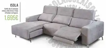 OKSofas Isola sofá de 3 plazas relax eléctrico más chaise longue oferta