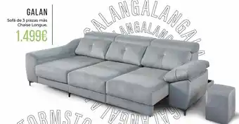 OKSofas Galan sofá de 3 plazas más chaise longue oferta