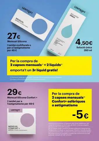 Optica Universitaria Mensual silicona confort oferta