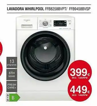 Milar Lavadora Whirlpool Ffb8258bvpt Ffb9458bvsp oferta