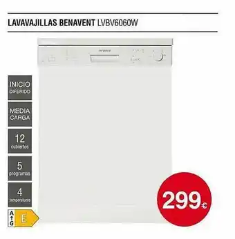 Milar Lavavajillas Benavent Lvbv6060w oferta