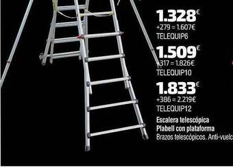 Cadena88 Escalera Telescópica Plabell Con Plataforma oferta