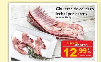 Cash Ecofamilia Chuletas De Cordero Lechal Por Carrés oferta